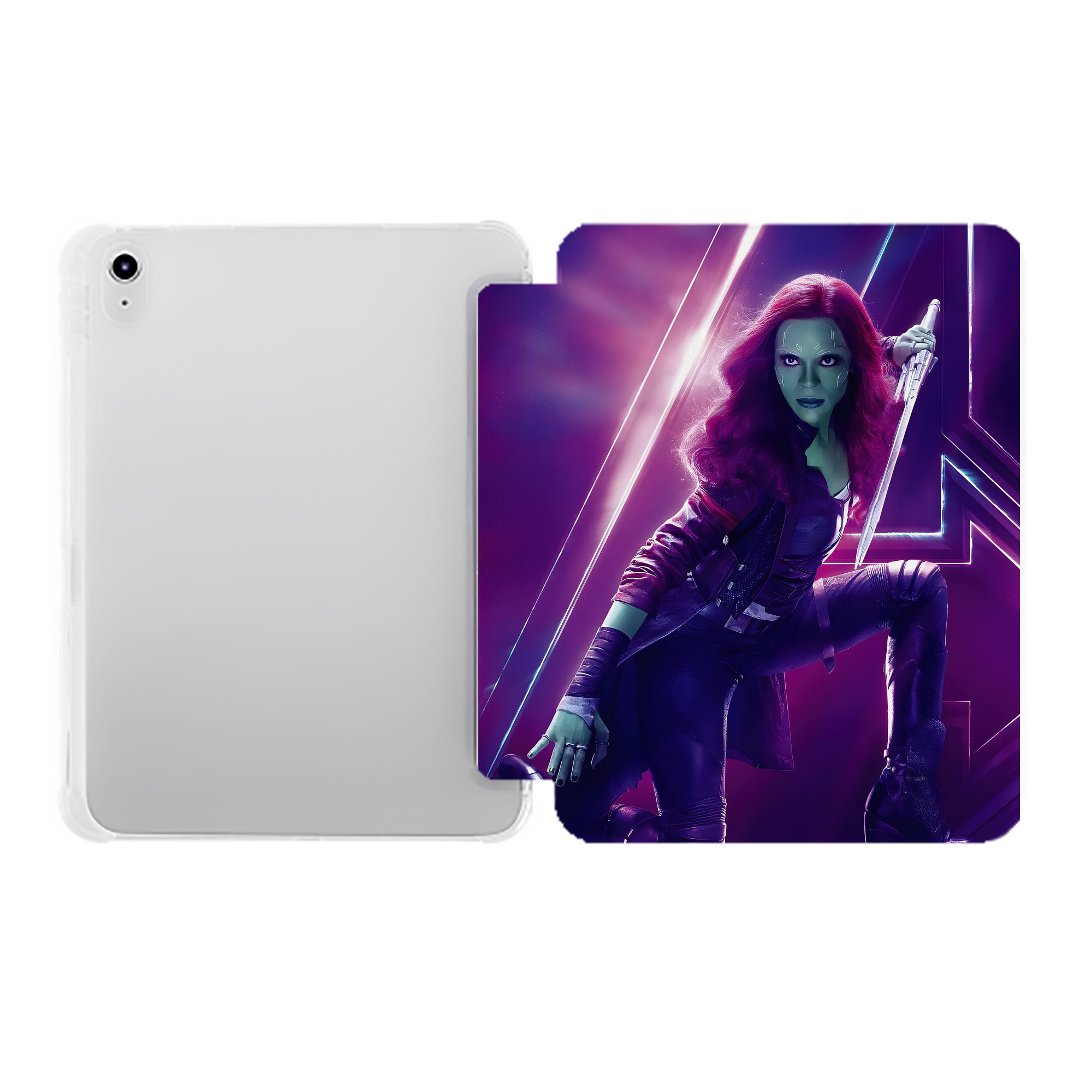 （画像用） アベンジャーズ The Avengers IPad ケース ペン収納付き 三つ折りスタンド PUレザー×シリコン 対応機種9.5/10.5/10.9インチ
